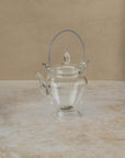 450ml clear borosilicate glass teapot with inbuilt stainless steel spout sieve and handle, by The Tea House