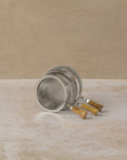 Fine mesh tea infuser sieve with bamboo handle available in three sizes, by The Tea House