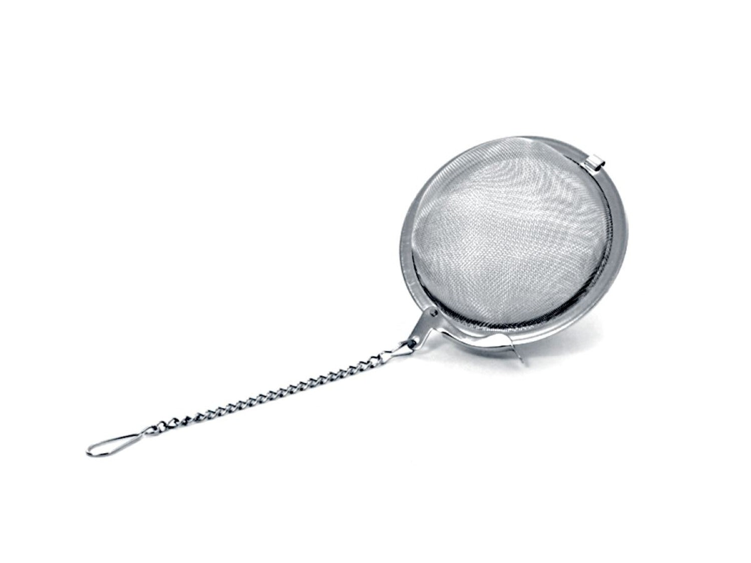 Tea ball infuser, made of high quality stainless steel with clip and chain