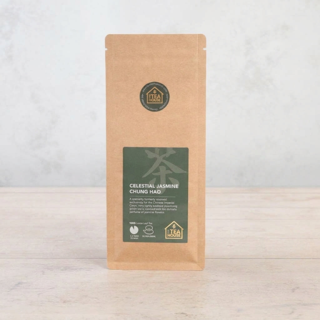 100g pack of jasmine scented Chinese green tea, by The Tea House