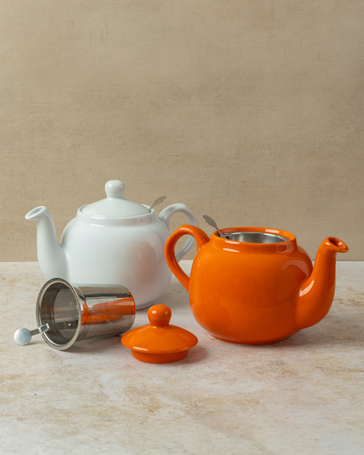 Ceramic London Pottery Farmhouse teapots in two colour options, capacity 1.2 litre