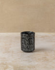 140ml traditional Japanese tea cup, black overglazed with silver, by The Tea House