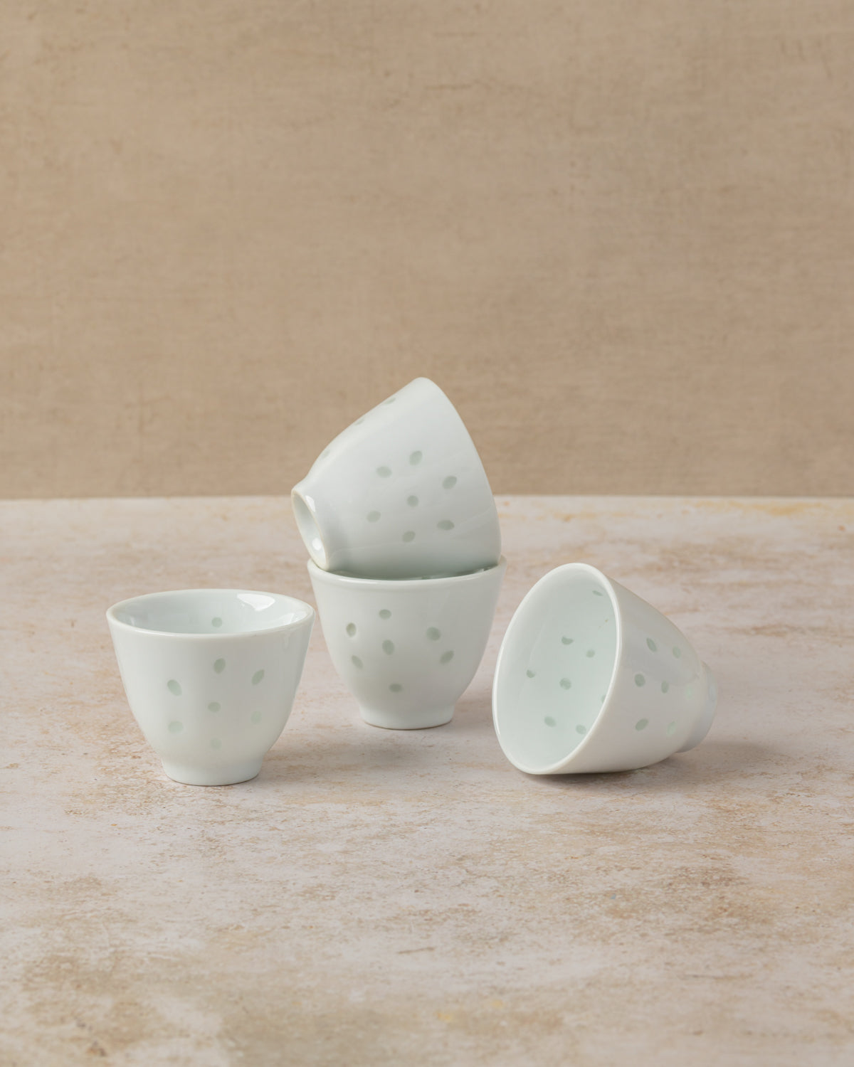 Ceramic durable small tea cup with pretty design in 45ml or 70ml size, by The Tea House
