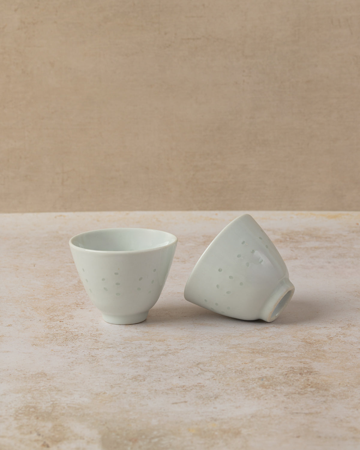 Ceramic durable small tea cup with pretty design in 45ml or 70ml size, by The Tea House