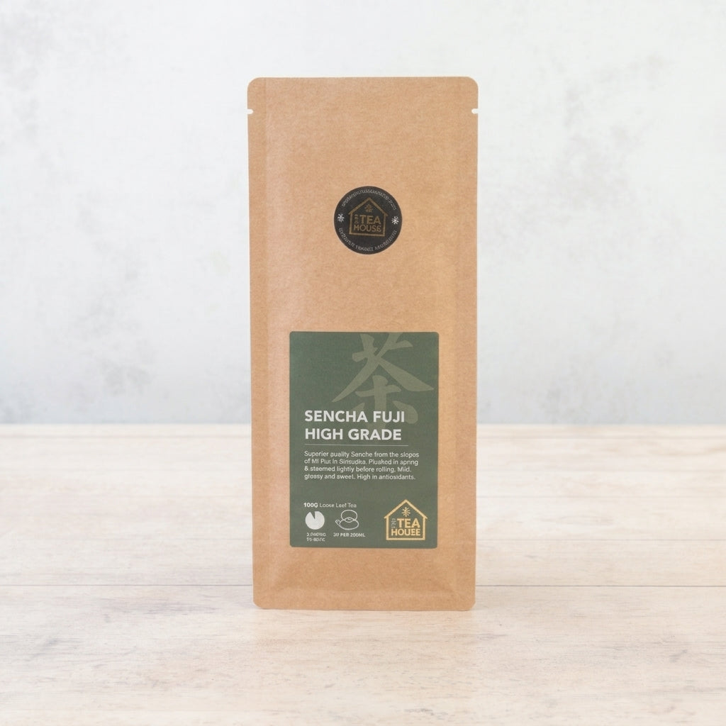 100g pack of sencha green tea from Mount Fuji, by The Tea House 