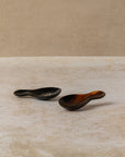 7.5cm natural water buffalo horn tea caddy spoon in two colours, by The Tea House