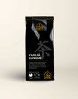 100g pack of black tea flavoured with real vanilla pieces, from The Tea House