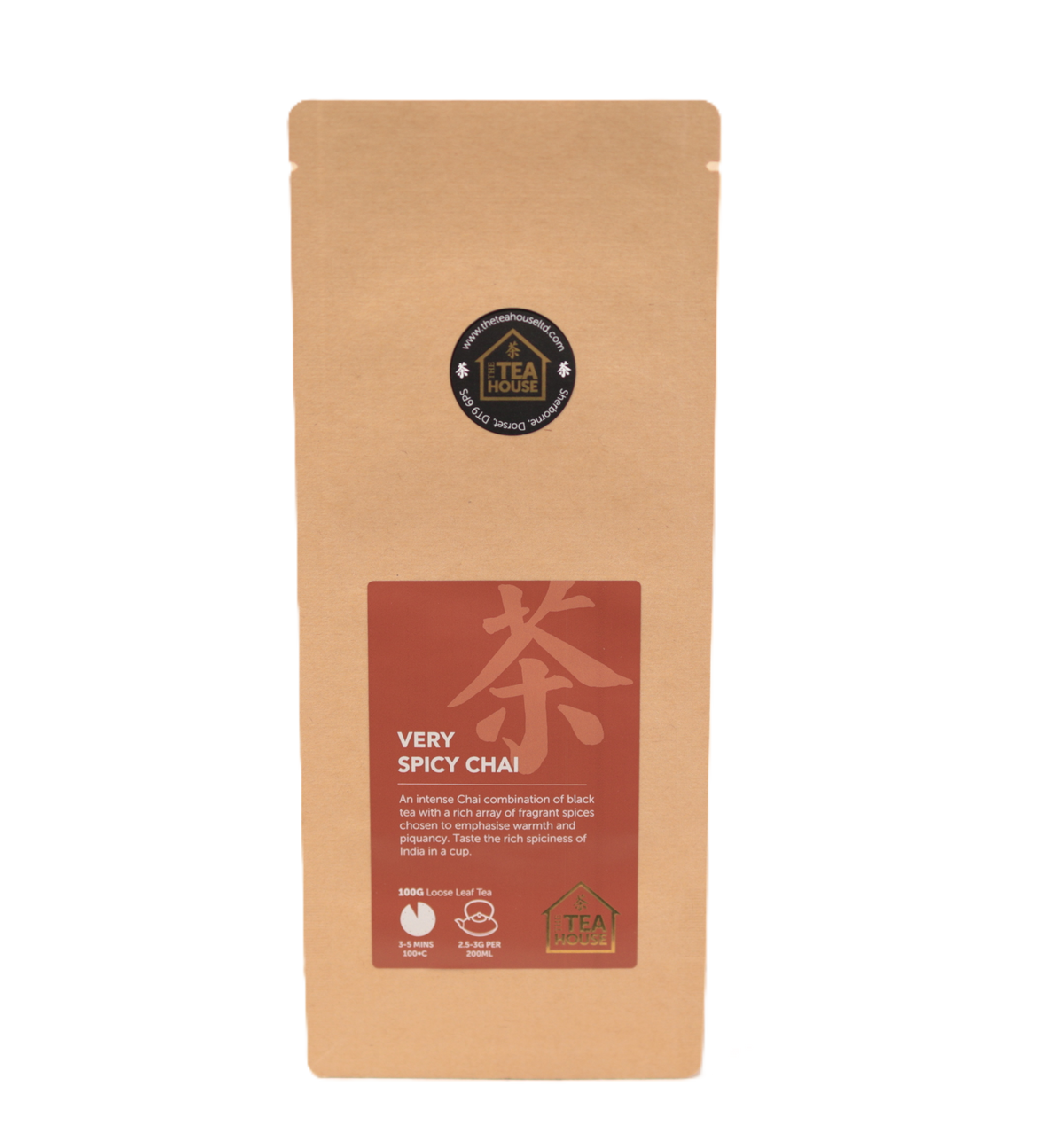 100g blend of Spicy Chai spices and black tea, from The Tea House 